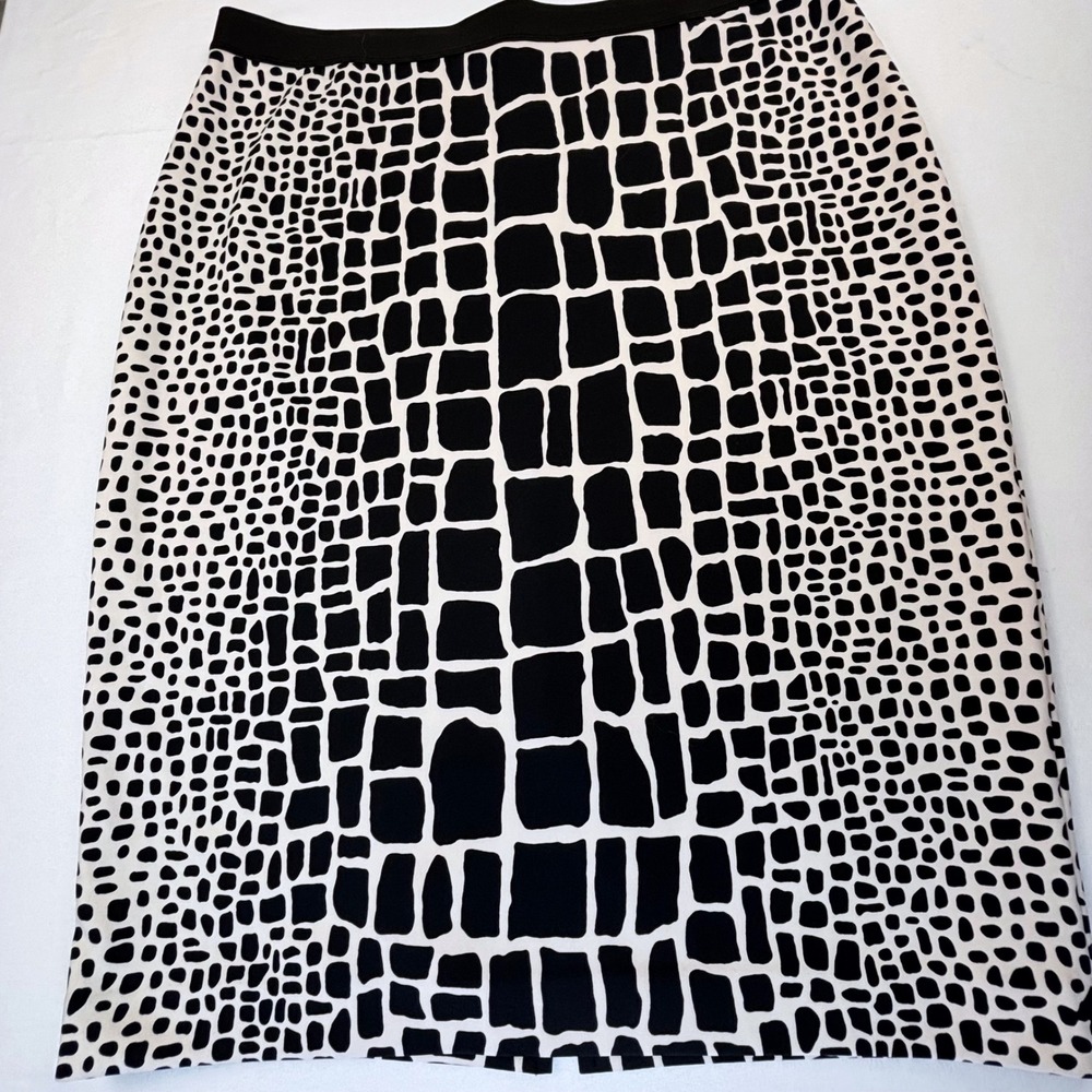 NWT Alfani Giraffe Animal Print Lined Scuba Pencil Skirt Elastic Waist Size XL